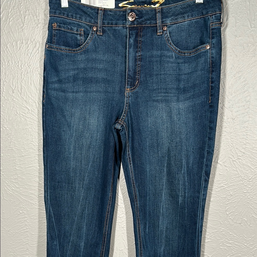 NWT Seven7 Weekend Slim Fit Dark Blue Jeans Women's Size 10 - Picture 4 of 11